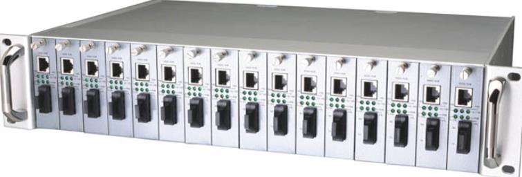 16 Slots Fiber Media Converter Chassis