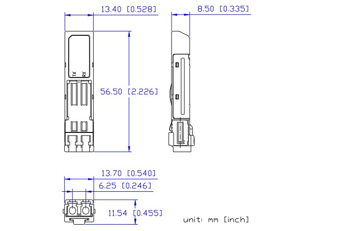 Transceiver WTD RTXM139-400 155M-15km-1310nm-SM-ESFP - Neuf