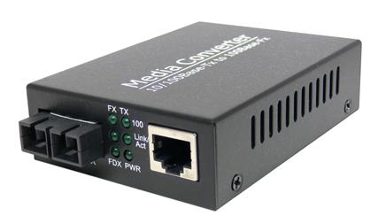 managed media converter, secure management, 10/100/1000Base, fiber optic connector