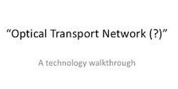 Optical Transport Network