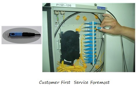 After making fast connectors, plug them in according to the no. in the distribution box