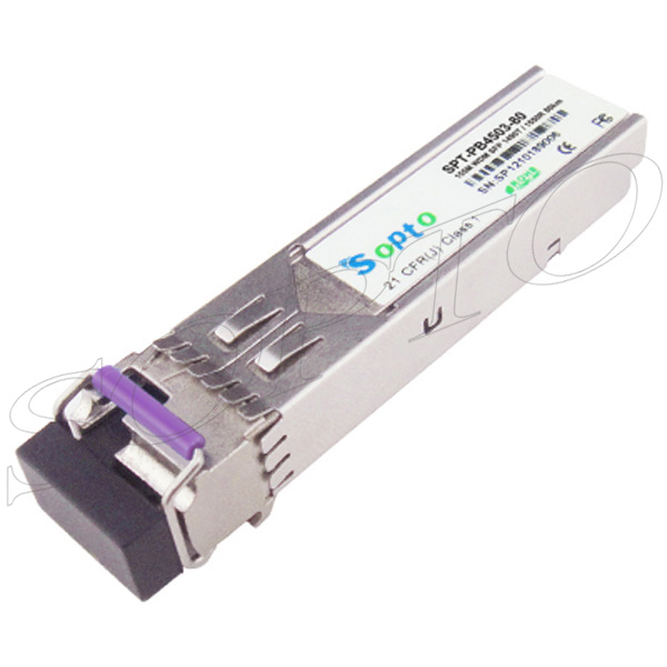 155M 1490/1550nm 80km BIDI WDM SFP Fiber Transceiver Module